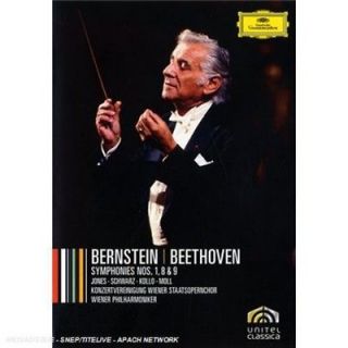 Bernstein Beethoven Symphonies Nos. 1, 8 & 9 [DVD New]
