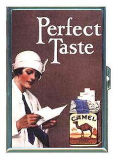 Camel Cigarette 1920s Flapper Retro Ad ID Holder, Cigarette Case or 