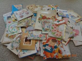   of 163 vtg GREETING & Holiday CARDS 40s 50s 60s Birthday Easter etc