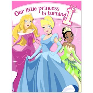 Disney Princess 1st Birthday Party Invitations 8ct NEW