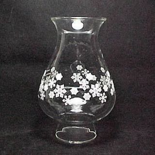   Snowflakes Hurricane Lamp Shade Globe Chimney for Candle Holder 2.5 in