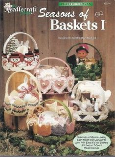 N1 Seasons of Baskets I Plastic Canvas Patterns Christmas Halloween 