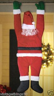 life size~ Hanging On SANTA by Gemmy~ Funny Christmas Yard Decor