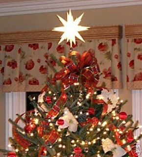 NEW LIGHTED MORAVIAN STAR CHRISTMAS TREE TOPPER  12