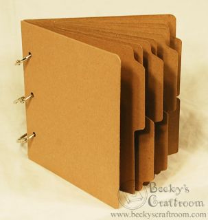   Chipboard Album 10 pages (20 sides) w/tabs   great for 6x6 paper pads
