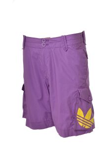 Adidas Originals Mens 100% Cotton AC Purple Cargo Shorts