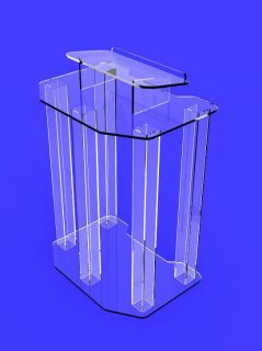 Acrylic/Podium​/Lectern/Pulpi​t/Plexiglass/L​ucite/clear 1803 4 
