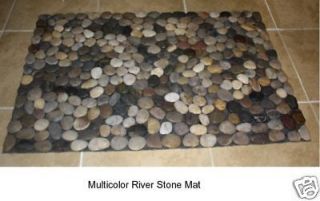 River Stone Bath Mat Pebble Rug