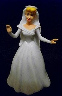 CINDERELLA WEDDING WHITE DRESS Disney PRINCESS PVC CAKE TOPPER FIGURE 
