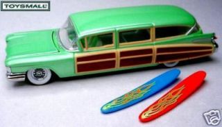 RARE HW 59/60 CADILLAC ELDORADO SURF WOODIE 1959 GREEN HEARSE (FREE 