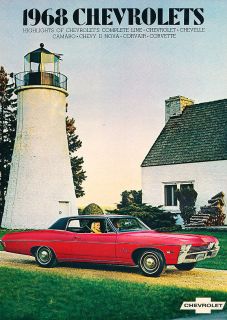 1968 Chevrolet Chevy Sales Brochure   Caprice Impala SS Camaro Nova 