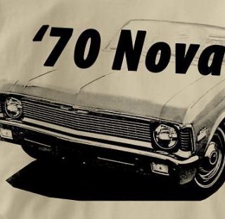 Chevy Nova 1970 Classic TAN Chevrolet Car Au T Shirt XL