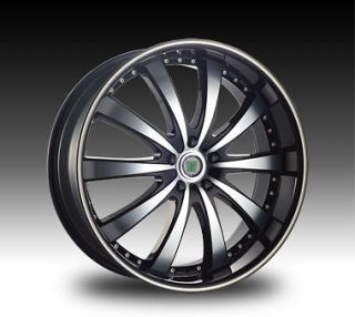   24 Phino 168 Wheels Black Lexani Cadillac CTS DTS STS Deville Tires
