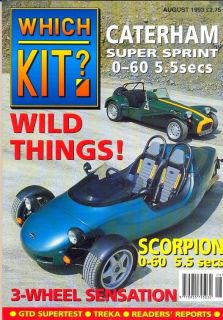 Which Kit? mag 8/93 Caterham Scorpion GTD Spartan Treka Pastiche 