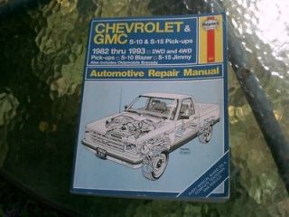 Haynes Repair Manual Chevrolet & GMC S 10 Blazer & S 15 Gimmy Pick ups 