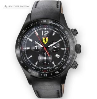 Ferrari Mens Scuderia Black Dial Chronograph Quartz Watch