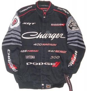 SIZE XL JH DESIGN DODGE CHARGER Racing EMBROIDERED Cotton Jacket NEW 