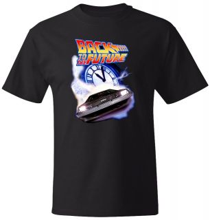 Back to the Future Flying DeLorean Lightning BTTF T Shirt Avail. in M 