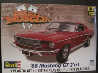 1968 Ford Mustang GT 2n1 Revell 1/25 Plastic Model Car Kit F/S
