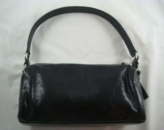 Black Leather Sundance Shoulder Bag Baguette Style Womens Purse