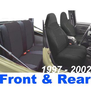 Jeep Wrangler 1997 02 Neoprene Front & Rear Car Seat Cover Full Set 