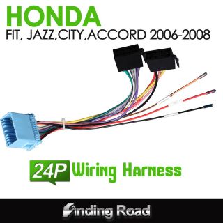 A0559 Honda Jazz CITY Accord 2006 2008 Car Audio Stereo Wire Harness 