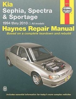Haynes Repair Manual Kia Spectra/Sephia​/sportage 1994 Thru 2010 By 