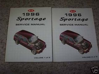 1996 Kia Sportage Service Repair Manual Set Vol 1 2