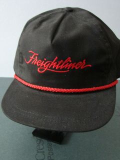Freightliner Trucks black twill with red trim ball cap hat
