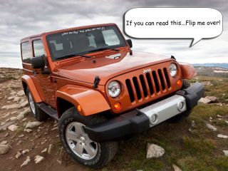 Jeep Wrangler If you can read this… Flip me Over Windshield Decal
