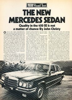 1973 Mercedes Benz 450SE   Road Test   Classic Article A69 B