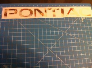 PONTIAC decal Chrome decal for windshield, rear window, tailgate 