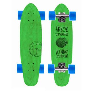   listed ARBOR LONGBOARDS Skateboard WOODY MINI CRUISER Green 6 x 23.5