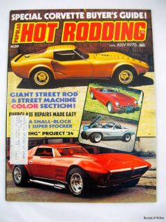 Popular Hot Rodding 1975~Corvette Buyers Guide~Steering Project 34 
