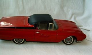 Old auto tin car Made in Japan cragstan Thunderbird red