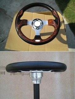 Newly listed F804 Wood look 12.5  steering wheel & adapter for 1984 