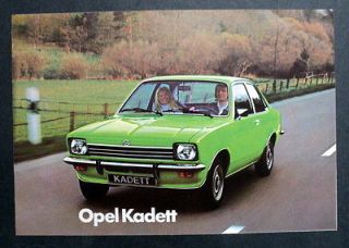Opel c 1973 1979 Kadett Brochure French Text Dutch Market