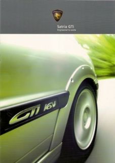 Proton Satria GTi 2003 04 UK Market Sales Brochure