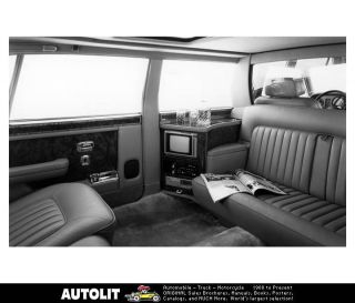 1986 Rolls Royce Silver Spur Limousine Interior Factory Photo