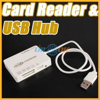 New stable All in One 3 USB Port Card Reader with USB Hub Combo for SD 