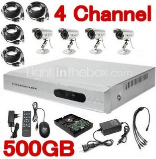 New Type 4CH CCTV DVR Home Security System HD 4 Sony Outdoor Camera+ 