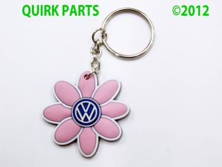 VW Volkswagen Pink Daisy Key Chain Beetle Jetta GTI Golf Passat Tiguan 