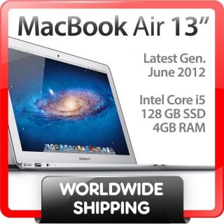 Apple MacBook Air 13 Core i5, 4GB RAM, 128GB SSD June 2012 New Laptop 