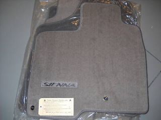   06 07 08 09 2010 Toyota Sienna Carpet Floor Mats Gray 8 Passenger Van