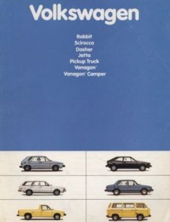 1981 Volkswagen VW Line Sales Brochure Dasher Rabbit