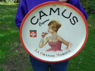 Vintage Camus Cognac Advertising Serving Tray EUC La Grande Marque