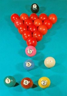 Vintage/Antique Set of Brunswick Balke Collender Snooker Balls (Set 