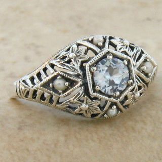 antique aquamarine ring in Vintage & Antique Jewelry
