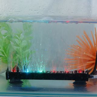   5in 16.5cm 6 LED Colorful Aquarium Fish Tank Air Tube Bubble Light
