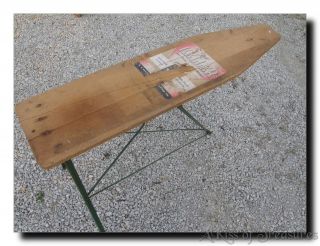 Vintage Keller Wood Wooden Metal Iron Ironing Board Table